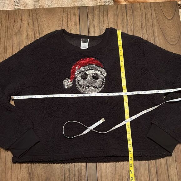 Disney Jack Skellington Nubby Fleece Sherpa Sweatshirt, Size Juniors XXL - Picture 5 of 7